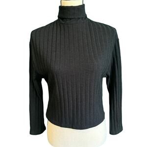 Olivia Rae Black Long Sleeve Turtleneck Top Women's Small